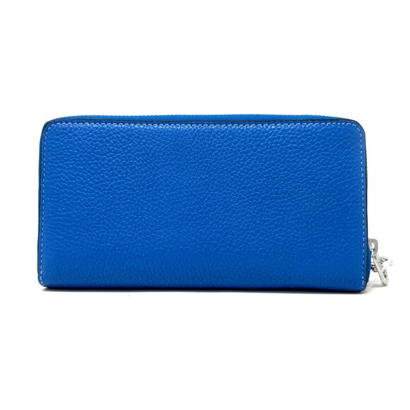 Coach Long Zip Around Wallet With Signature Canvas in Racer Blue Leather CK427 - Picture 3 of 8
